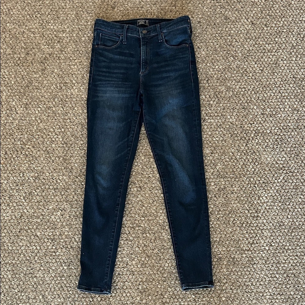 Abercrombie & Fitch High Rise Women's Dark Indigo Skinny Jeans 27 4s